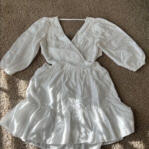 White Long Sleeve Express Dress